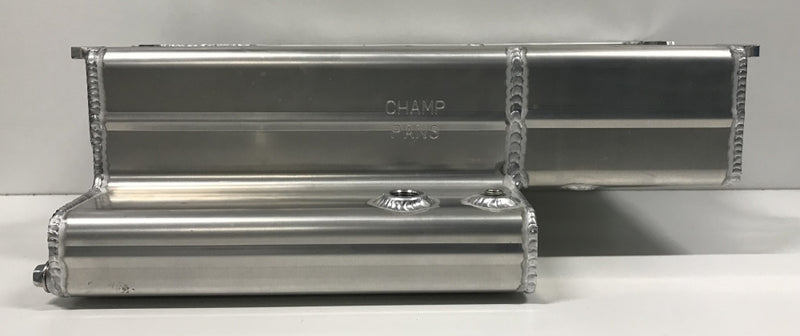 Champ Pans SBC Alm Pro Oil Pan Wet Sump w/RH Kickout