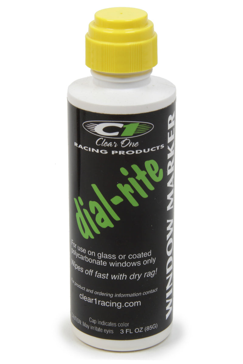 Clear One Racing Products Dial-in Window Marker Yellow 3oz Dial-Rite