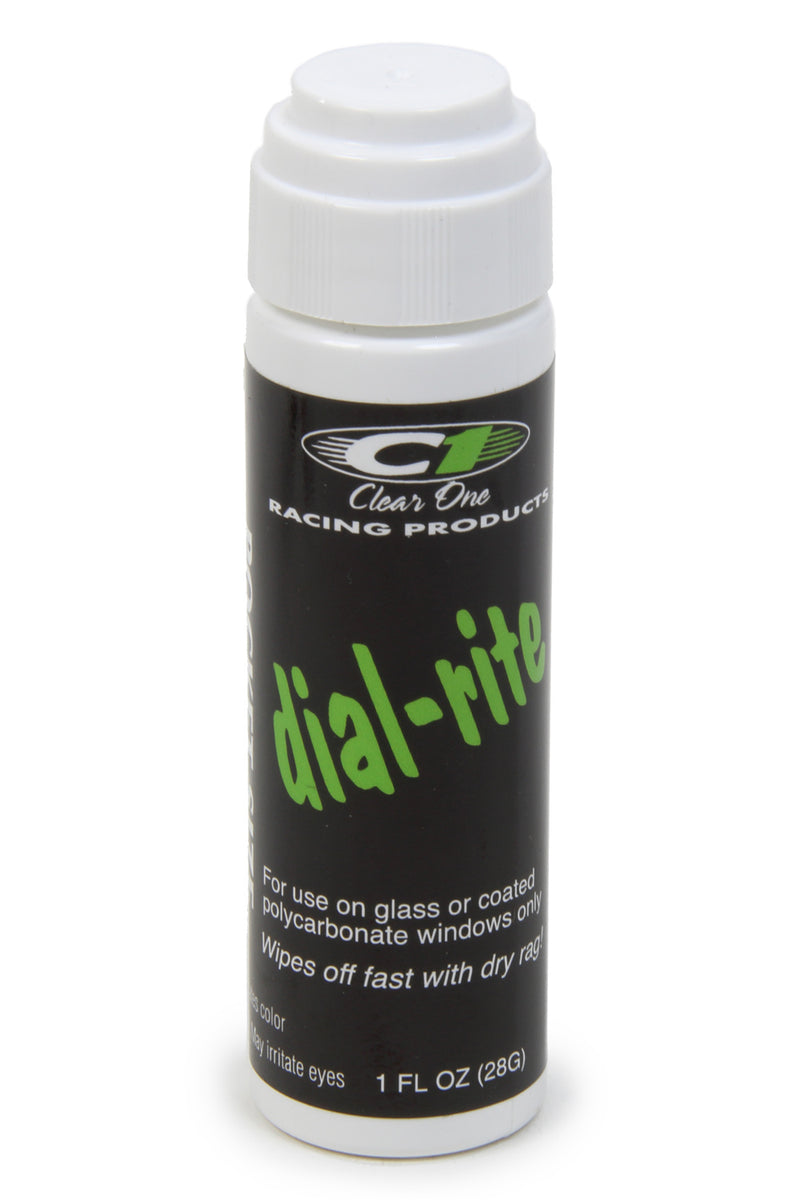 Clear One Racing Products Dial-In Window Marker White 1oz Dial-Rite