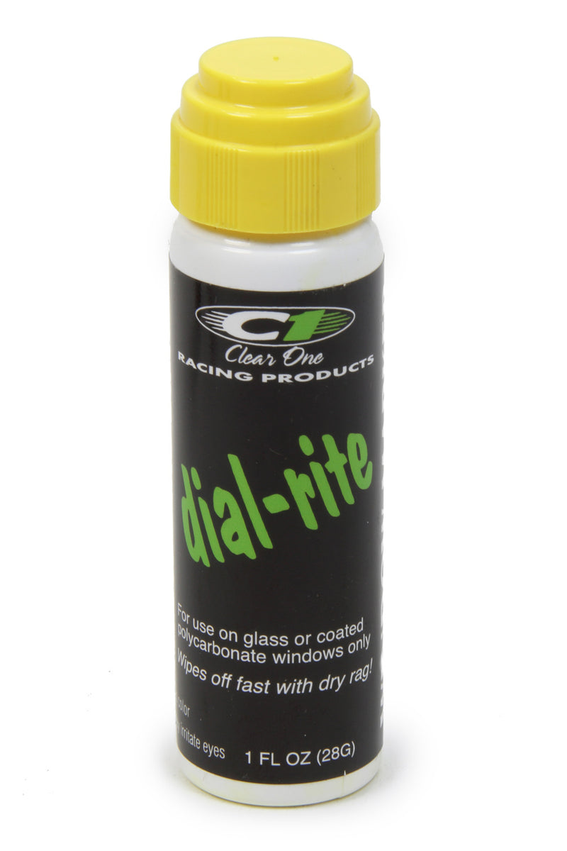 Clear One Racing Products Dial-In Window Marker Yellow 1oz Dial-Rite