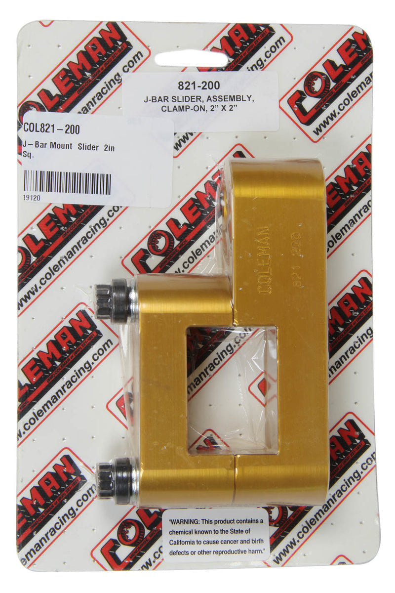 Coleman Racing Products J-Bar Mount  Slider  2in Sq.