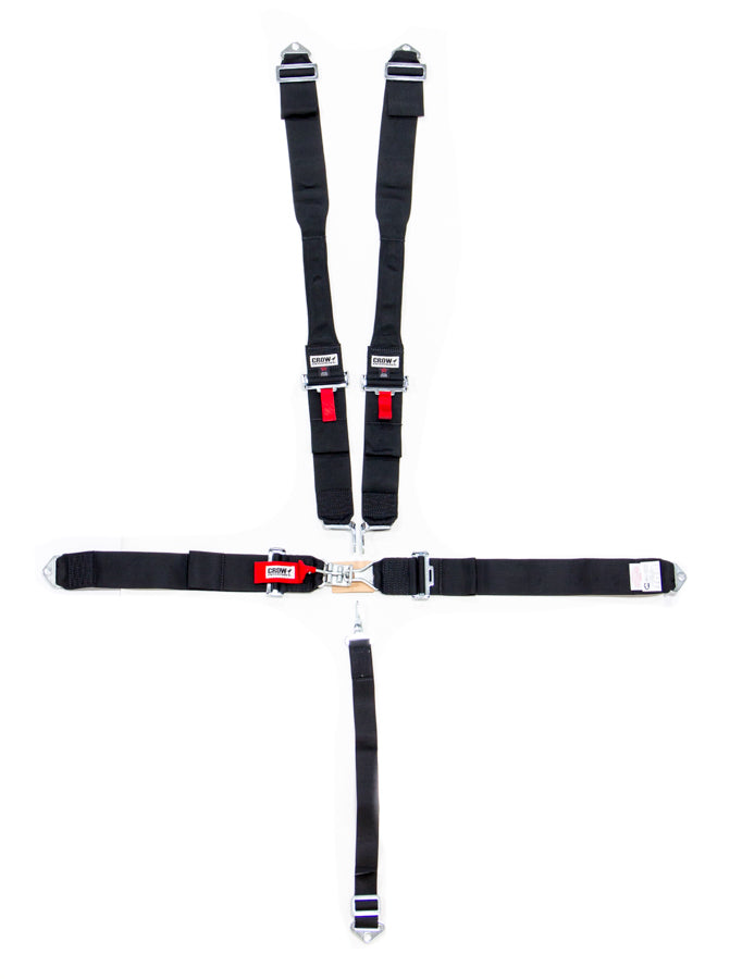 Crow Safety Gear 5-Pt Harness Small Latch Blk Hans Bolt In Pull Do