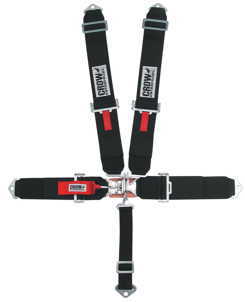 Crow Safety Gear 5-Pt Harness Small Latch Blk Bolt In Pull Down