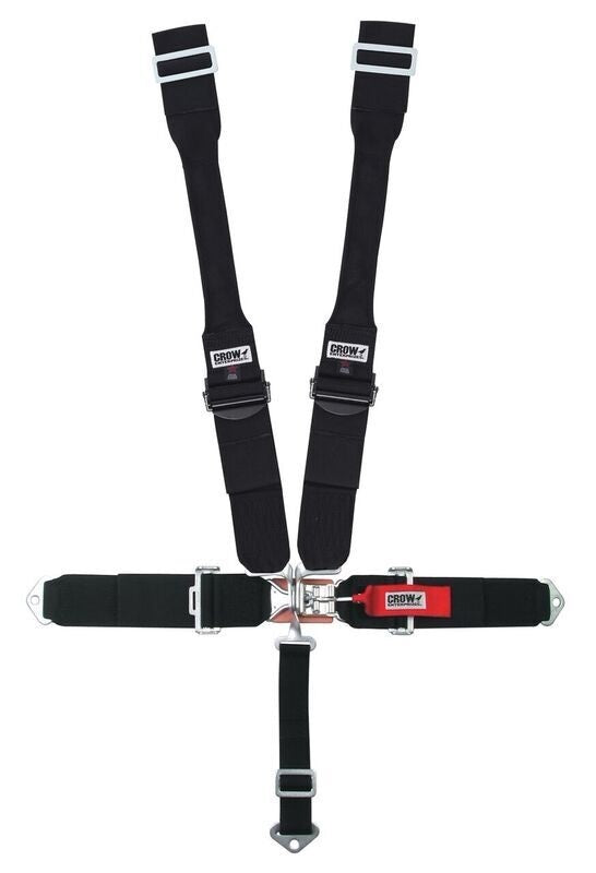 Crow Safety Gear 5-Way L&L 52in Lap Belt DB Harness W/Alum adjus