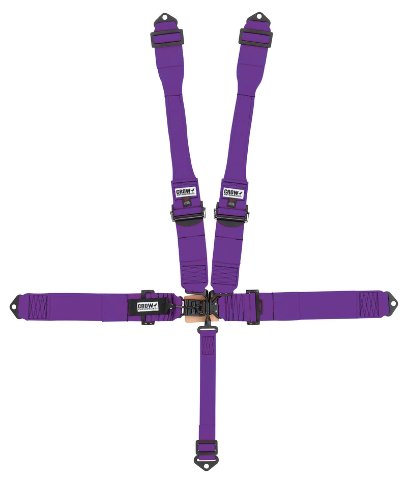 Crow Safety Gear 5-Way L&L 52in Lap Belt- Indiv DB Harness B/I  Bl