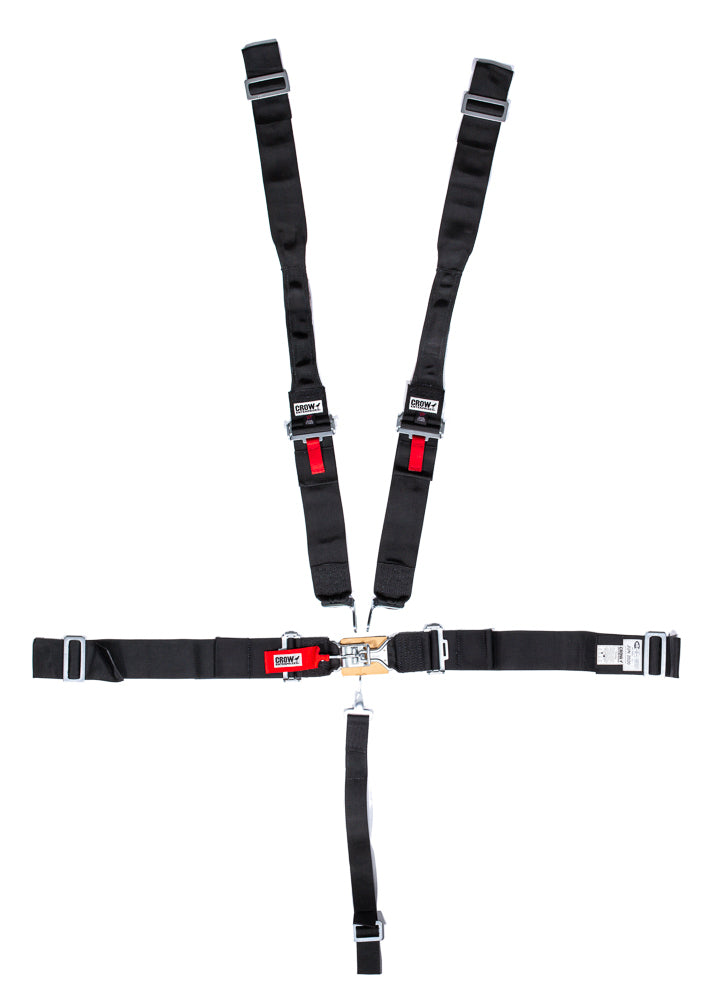 Crow Safety Gear 5-Pt Harness Small Latch Blk Hans Wrap Around Pul