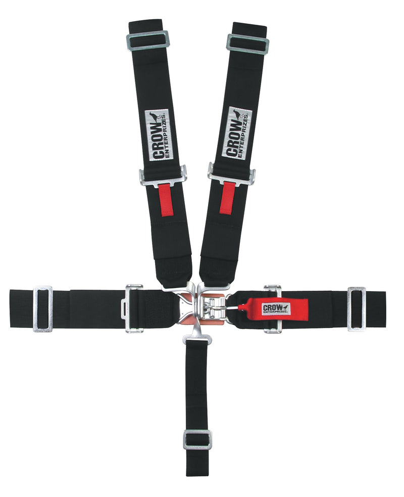 Crow Safety Gear 5-Pt Harness Small Latch Blk Wrap Around Pull Dow