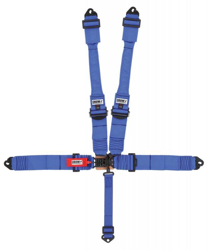 Crow Safety Gear 5-Way L&L 52in Lap Belt DB Harness Alum adjuste