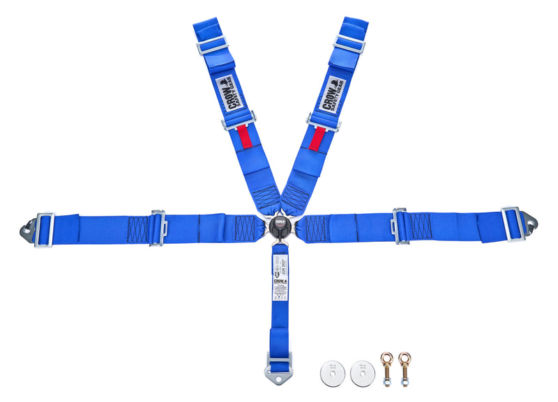 Crow Safety Gear 5-Way 3in Kam Lock 52in Lap Belt Pull-Up  Clip-i