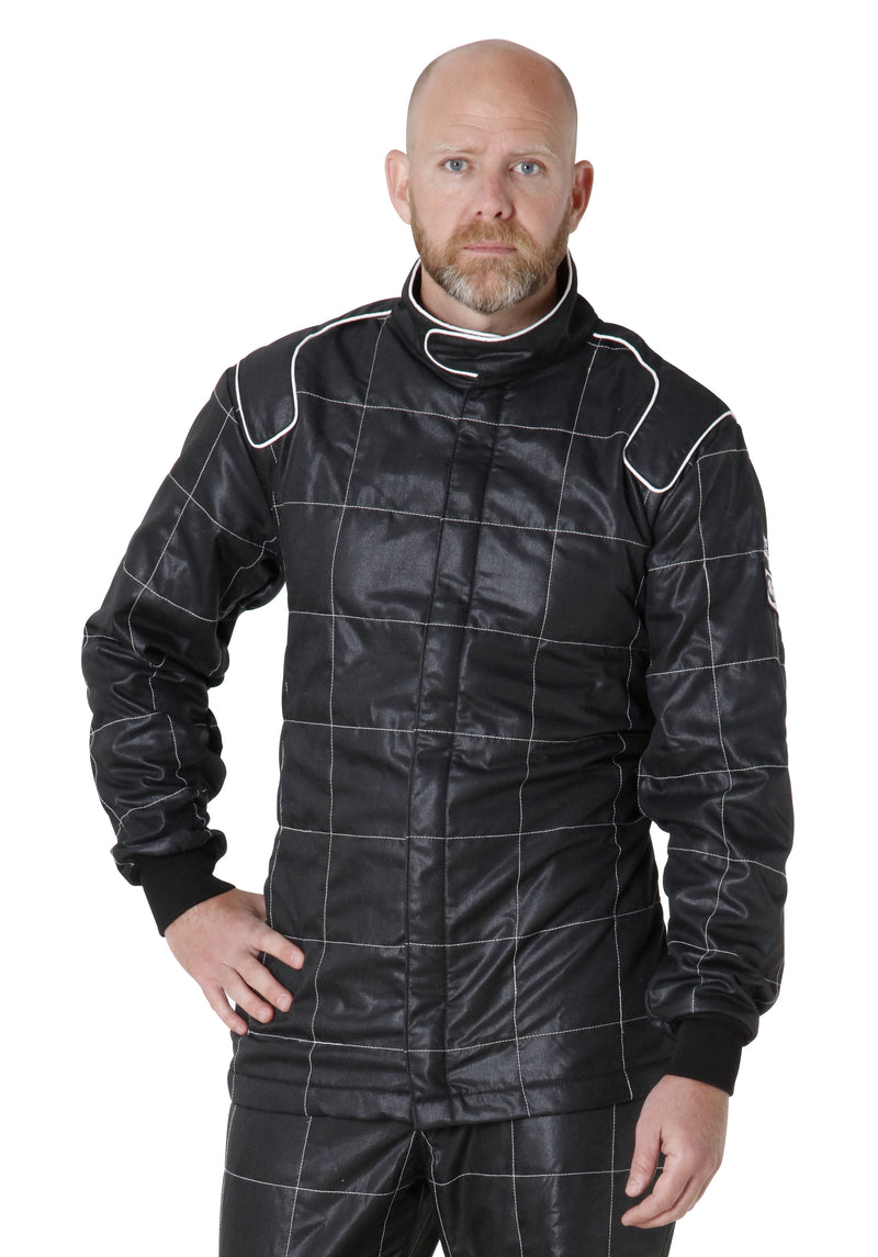 Crow Safety Gear Jacket 2-Layer Proban Black Large