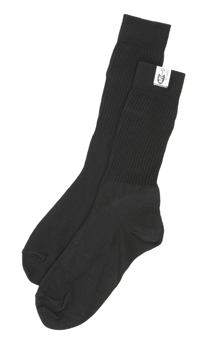 Crow Safety Gear Black FR Blend SFI 3.3 Sock LARGE 10-11