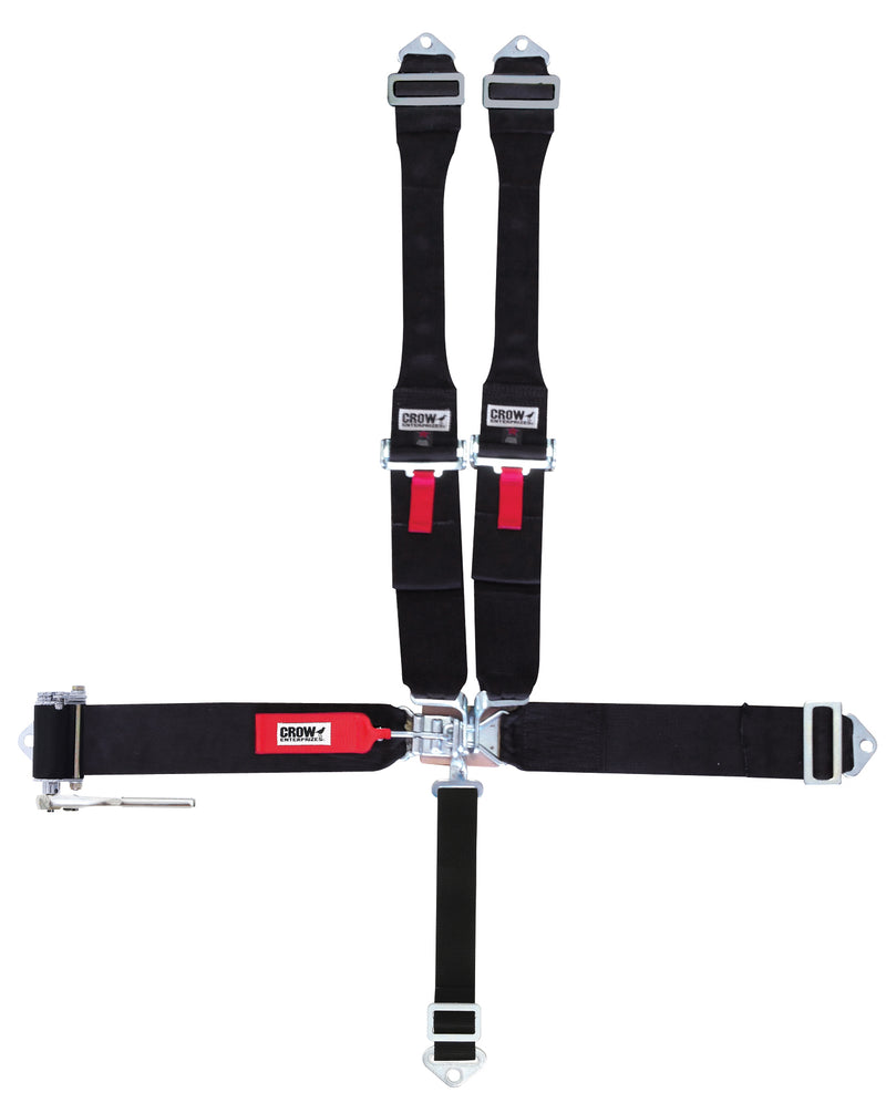 Crow Safety Gear Ratchet Belts 3in Latch And Link Bolt In Black