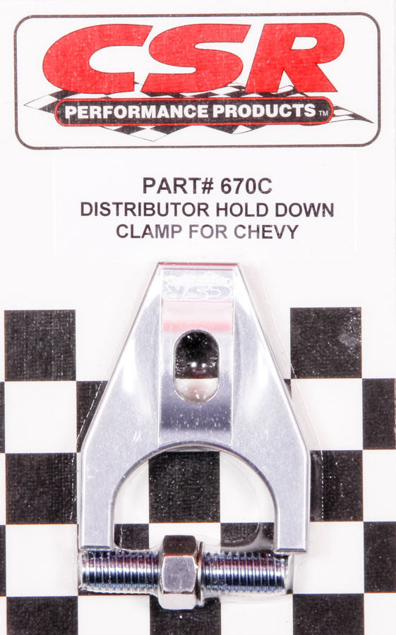 Csr Performance Chevy Distributor Hold Down Clamp - Clear