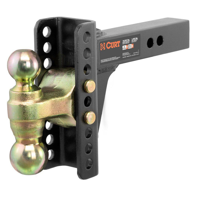 Curt Manufacturing Adj. Channel Mount Hitch 2in Shank 6in Drop 14K