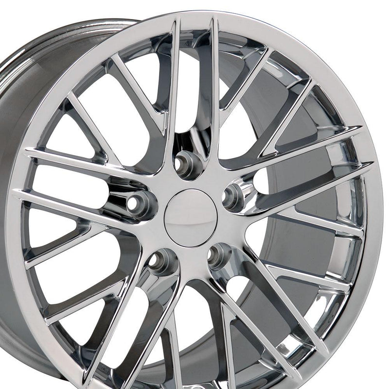 17" Replica Wheel CV08A Fits Chevrolet Corvette - C6 ZR1 Rim 17x9.5 Chrome Wheel