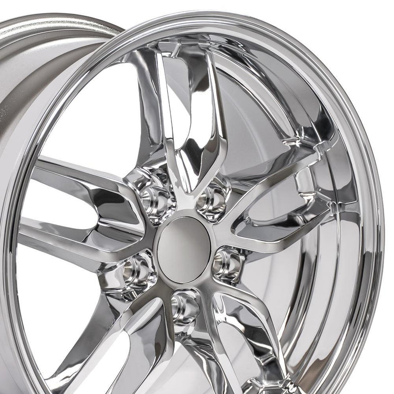 17" Replica Wheel CV18A Fits Chevrolet Corvette - C7 Stingray Rim 17x9.5 DD Chrome Wheel