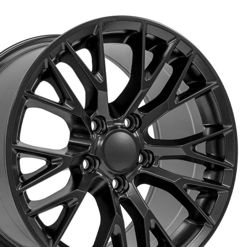 17" Replica Wheel CV22 Fits Chevrolet Corvette - C7 Z06 Rim 17x9.5 Black Wheel