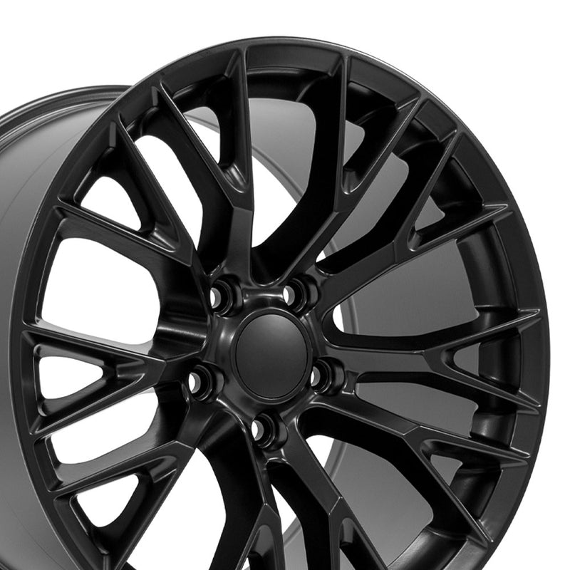 18" Replica Wheel CV22 Fits Chevrolet Corvette - C7 Z06 Rim 18x10.5 Black Wheel
