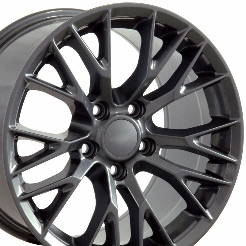17" Replica Wheel CV22 Fits Chevrolet Corvette - C7 Z06 Rim 17x9.5 Gunmetal Wheel
