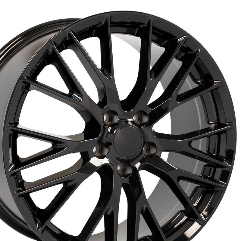 20" Replica Wheel CV22 Fits Chevrolet Corvette - C7 Z06 Rim 20x10 Black Wheel