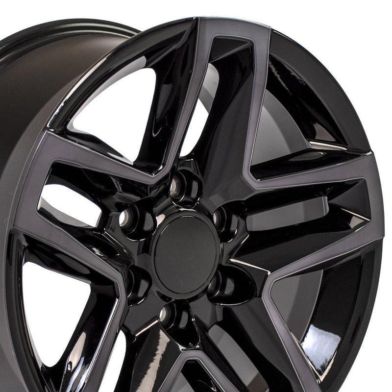 18" Replica Wheel CV34 Fits Chevrolet Silverado Rim 18x8.5 Machined Tinted Wheel