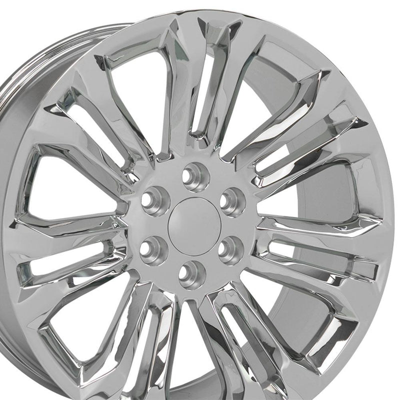 22" Replica Wheel CV43 Fits Chevrolet Silverado Rim 22x9 Chrome Wheel