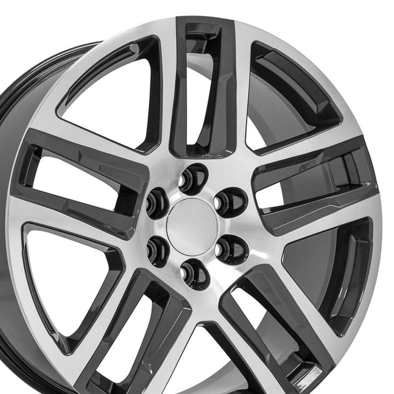 22" Replica Wheel fits Chevrolet Silverado 1500 - CV63 Gunmetal Machined 22x9