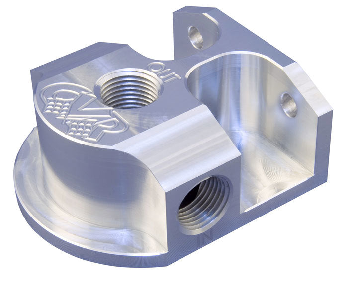 Cvr Performance Billet Alum Remote Oil Filter Mount GM