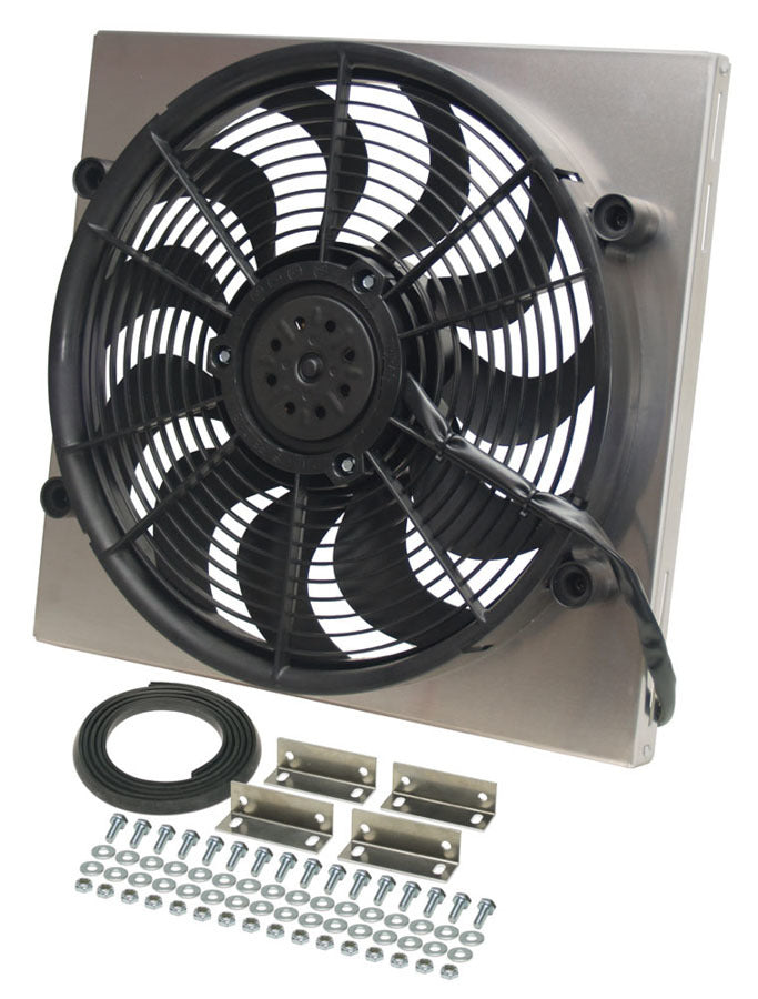 Derale RAD Fan w/Alum Shroud Assembly