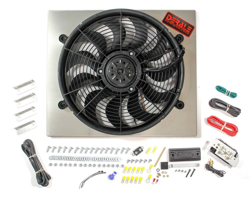 Derale PWM Single RAD Fan/ Aluminum Shroud Assembly