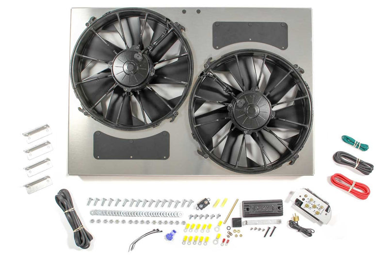 Derale PWM Dual RAD Fan/ Aluminum Shroud Assembly