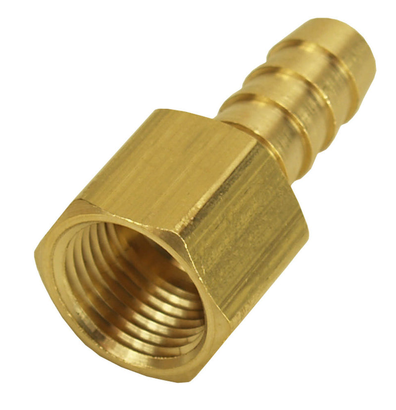 Derale Straight Hose Barb Fitti ng 3/8 NPT F x 3/8 Barb