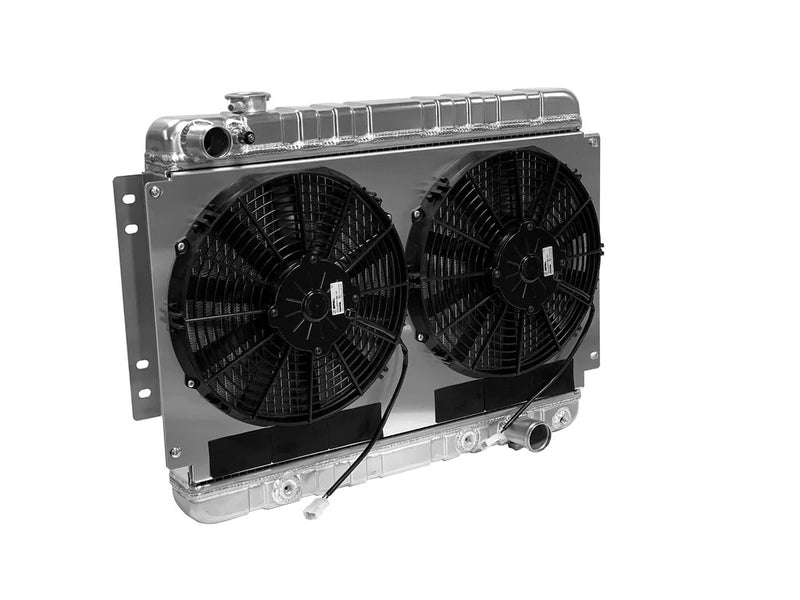 Dewitts Radiator Radiator w/Fans Chevelle 66-67 Auto Trans Raw