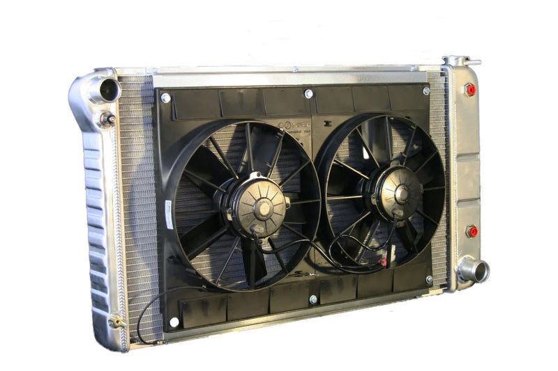 Dewitts Radiator Radiator w/Fans Chevelle 68-72 Auto Trans Raw