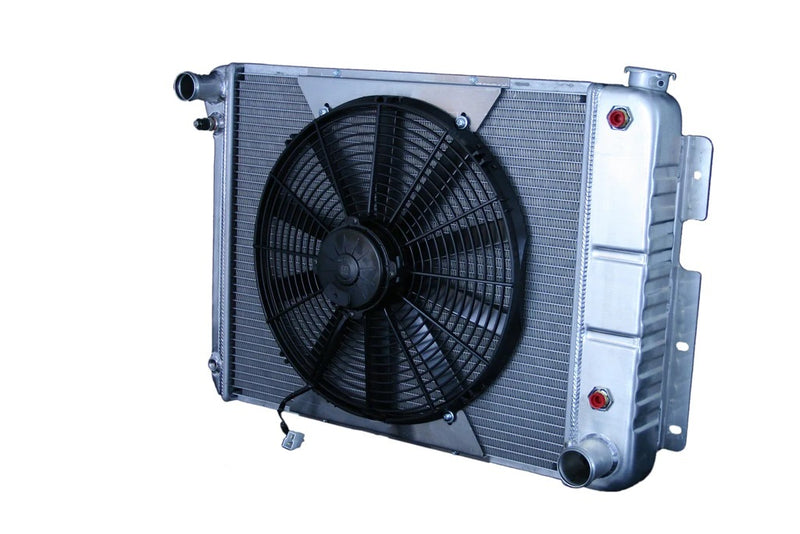 Dewitts Radiator Radiator w/Fans Camaro 67-69 SBC Auto Trans Raw