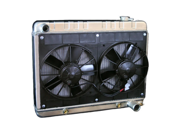 Dewitts Radiator Radiator w/Fans Nova 62-67 Auto Trans Raw