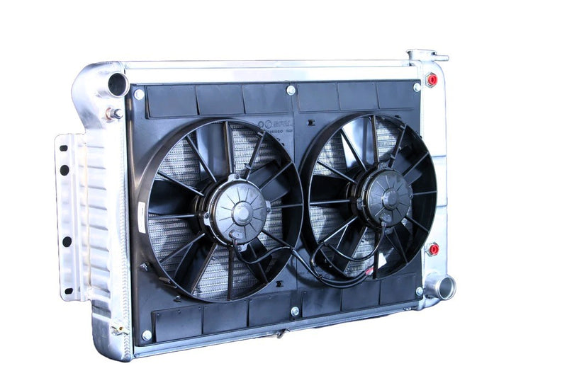 Dewitts Radiator Radiator w/Fans Camaro 67-69 BBC Auto Trans Raw