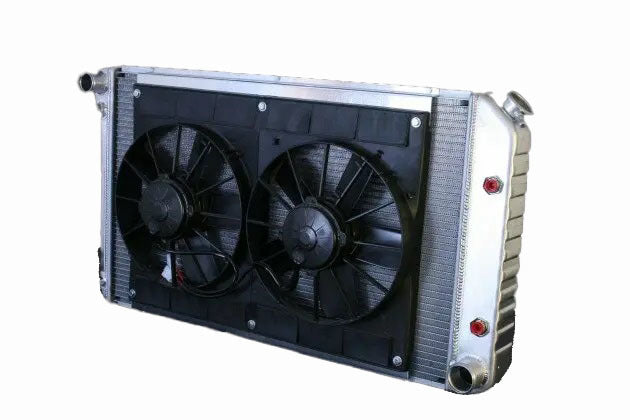 Dewitts Radiator Radiator w/Fans Chevelle 73-77 Auto Trans Raw
