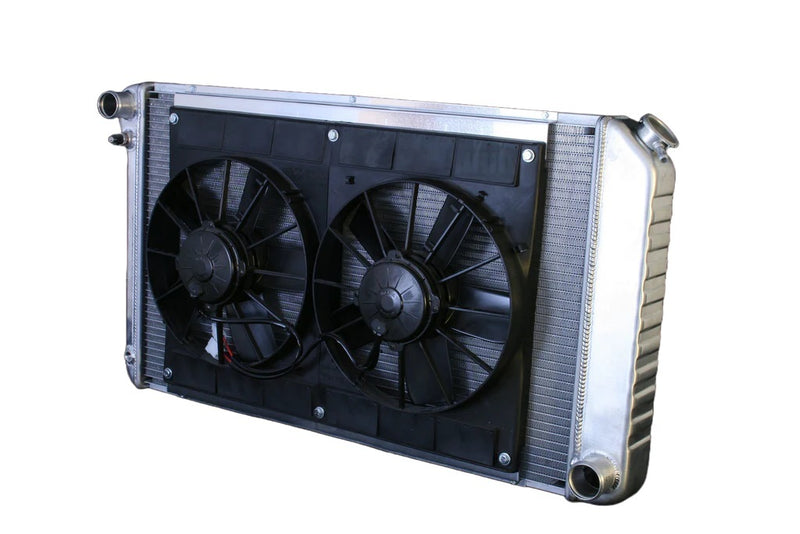 Dewitts Radiator Radiator w/Fans Chevelle 73-77 Manual Trans Raw