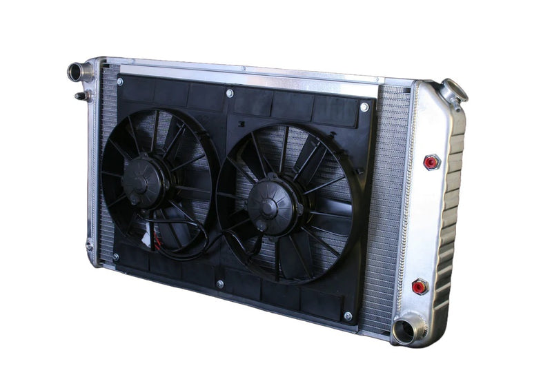 Dewitts Radiator Radiator w/Fans Nova 73-74 Auto Trans Raw