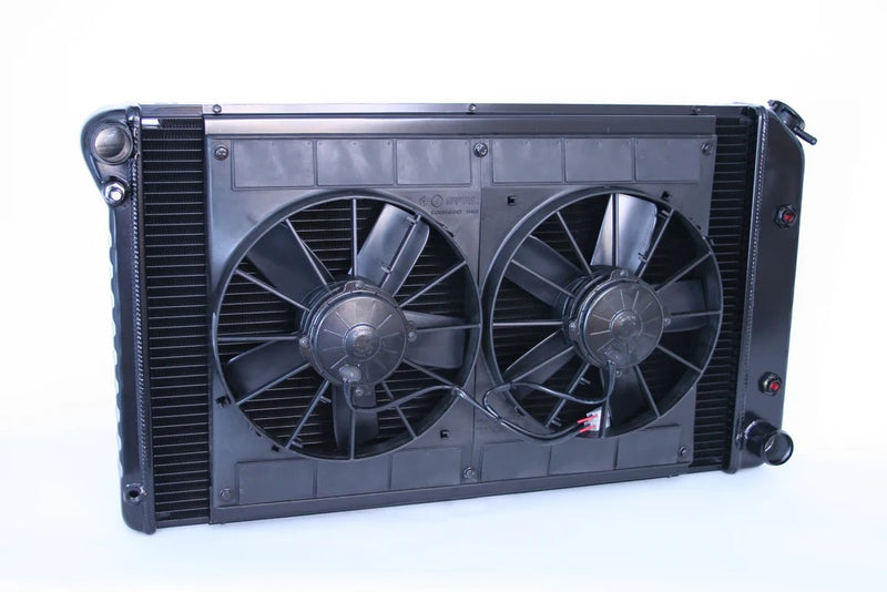 Dewitts Radiator Radiator w/Fans Camaro 70-81 Auto Trans Black