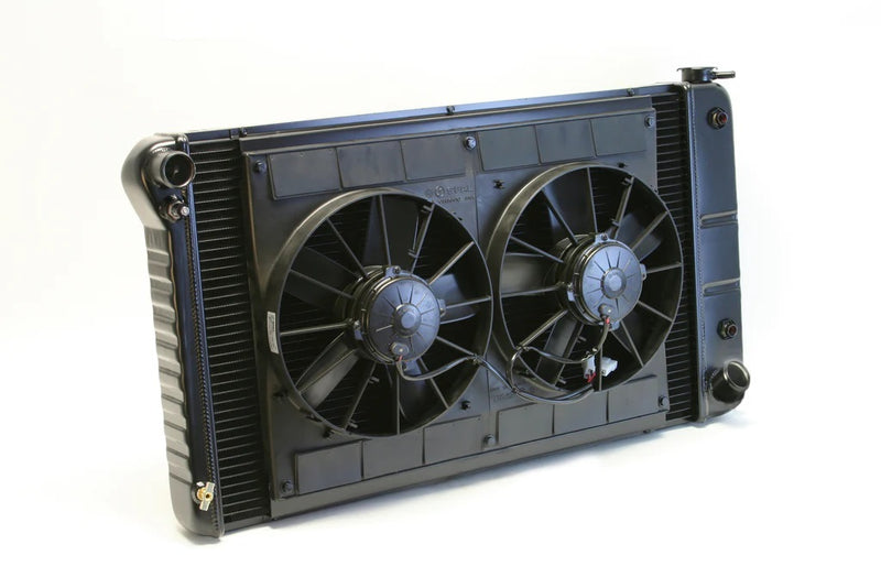 Dewitts Radiator Radiator w/Fans C-10 Trk 67-72 Auto Trans Black