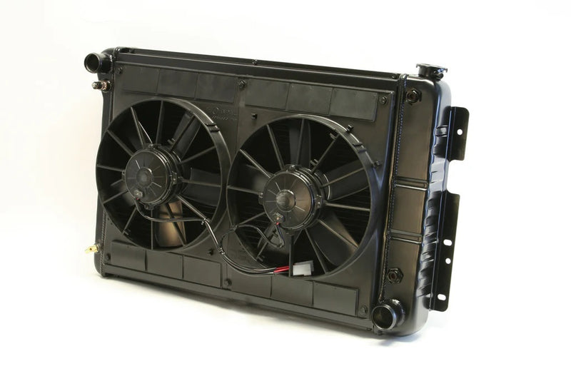 Dewitts Radiator Radiator w/Fans Camaro 67-69 BBC Man Trans Blk