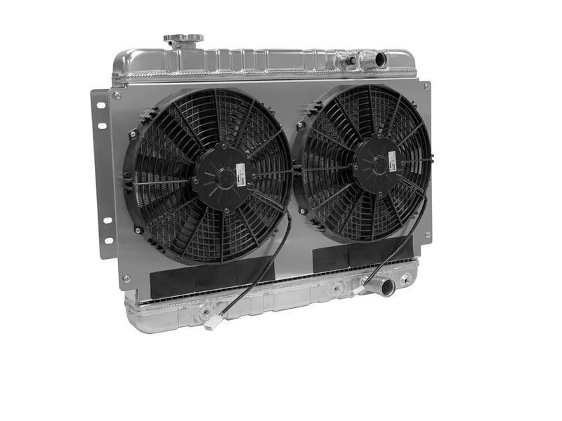 Dewitts Radiator Radiator w/Fans Chevelle 68-72 LS Auto Trans Raw
