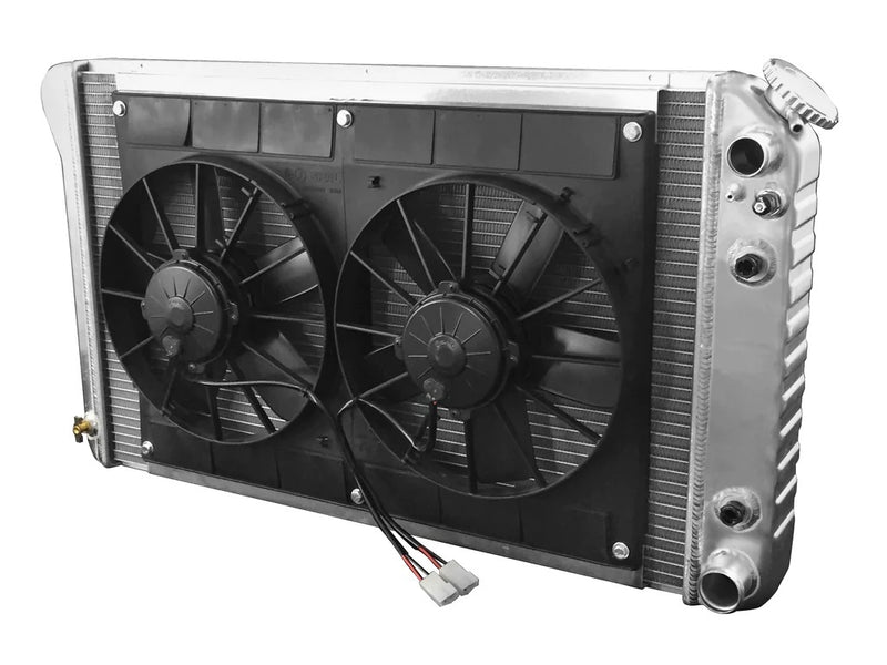 Dewitts Radiator Radiator w/Fans Camaro 70-81 LS Auto Trans Raw
