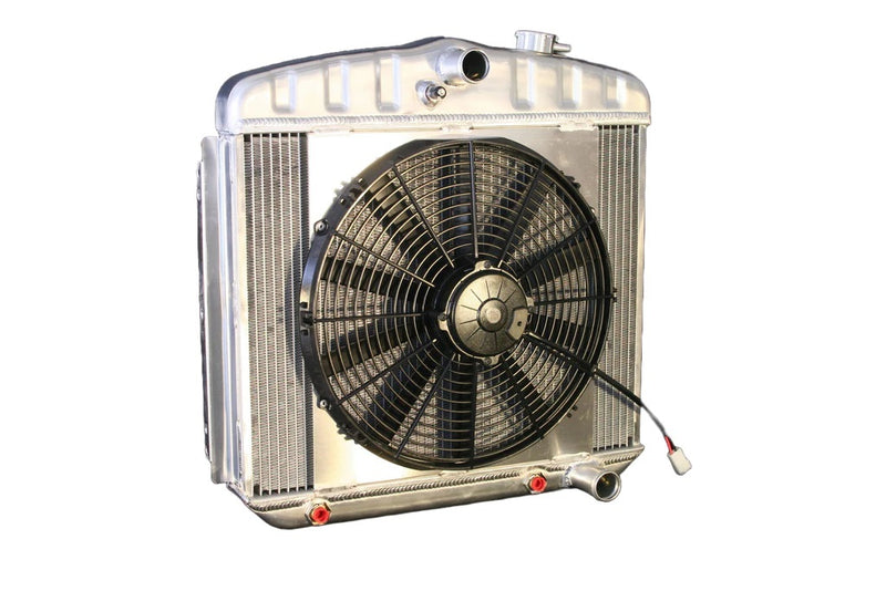 Dewitts Radiator Radiator w/Fans 55-57 Chevy LS Auto Trans Raw