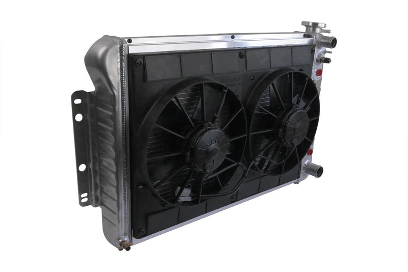 Dewitts Radiator Radiator w/Fans Camaro 67-69 LS Auto Trans Raw