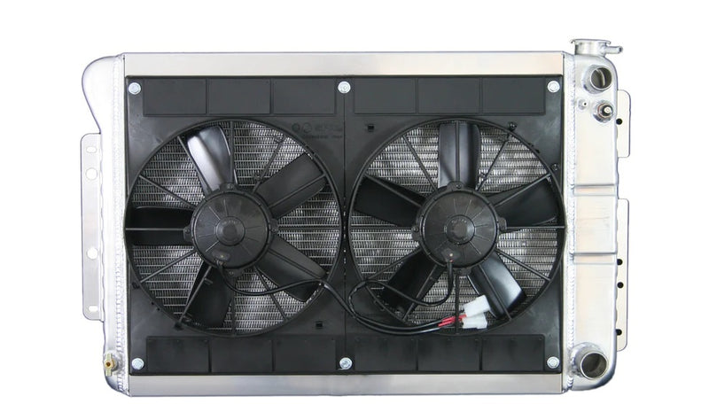Dewitts Radiator Radiator w/Fans Camaro 67-69 LS Man Trans Raw