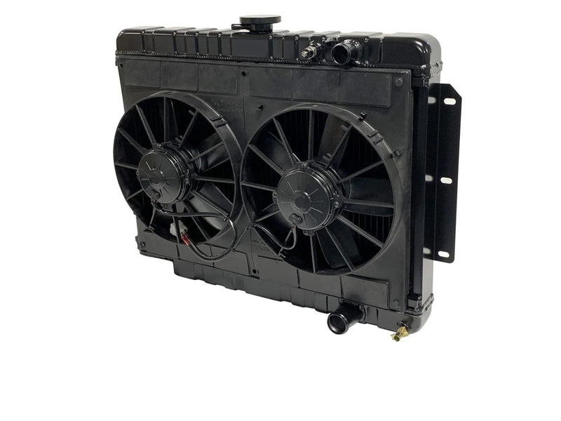 Dewitts Radiator Radiator w/Fans Impala LS 59-64 Man Trans Blk