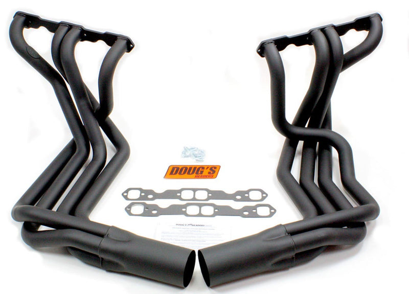 Dougs Headers SBC Side Mount Headers - Black - 63-82 Vette